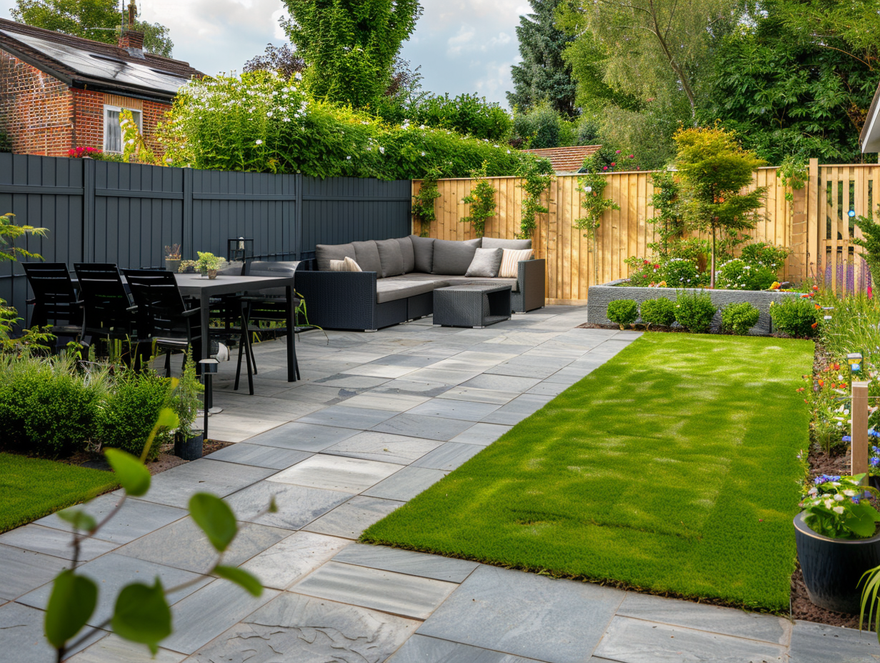 Beautifully finished UK back garden patio